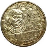5 Nuevos Pesos Founding of Montevideo - Pattern obverse image