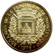 5 Nuevos Pesos Founding of Montevideo - Pattern, Uruguay, 1976 reverse image