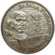 5 Nuevos Pesos Founding of Montevideo - Pattern obverse image
