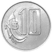 10 Nuevos Pesos reverse image