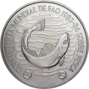 20 Nuevos Pesos World Fisheries Conference reverse image