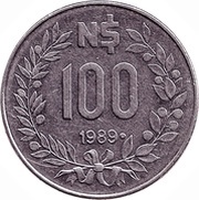 100 Nuevos Pesos reverse image
