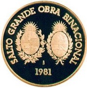 5000 Nuevos Pesos Binational Dam obverse image