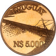5000 Nuevos Pesos Hydroelectricity - Pattern Strike reverse image
