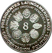 5000 Nuevos Pesos Presidential Meeting, Uruguay, 1988 reverse image