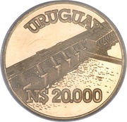 20 000 Nuevos Pesos Hydroelectricity reverse image