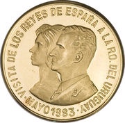 20 000 Nuevos Pesos Visit of Spanish King and Queen; Trial strike reverse image