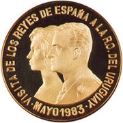 20 000 Nuevos Pesos Visit of Spanish King and Queen reverse image