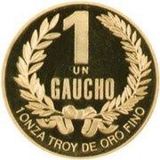 1 Gaucho Gold Bullion Coinage reverse image