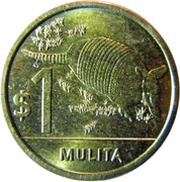 1 Peso Uruguayo Mulita reverse image