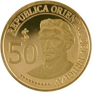 50 Pesos Uruguayos Independence - Bronze Trial Strike obverse image