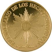50 Pesos Uruguayos Independence - Bronze Trial Strike reverse image