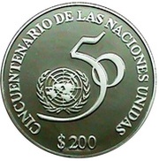 200 Pesos Uruguayos United Nations reverse image