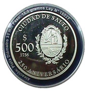 500 Pesos Uruguayos Salto City, Uruguay, 2006 reverse image