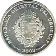 1000 Pesos Uruguayos XVIII World Soccer Championship obverse image