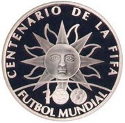 1000 Pesos Uruguayos 100th Anniversary of FIFA, Uruguay, 2004 reverse image