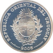 1000 Pesos Uruguayos XVIII World Soccer Championship obverse image