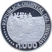 1000 Pesos Uruguayos Independence obverse image