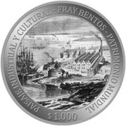 1000 Pesos Uruguayos Fray Bentos, Uruguay, 2016 reverse image