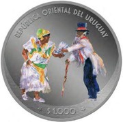 1000 Pesos Uruguayos Candombe obverse image