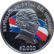 2000 Pesos Uruguayos Bicentenary of Land Regulation obverse image
