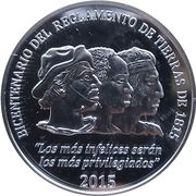 2000 Pesos Uruguayos Bicentenary of Land Regulation, Uruguay, 2015 reverse image
