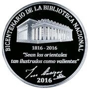 2000 Pesos Uruguayos Biblioteca Nacional, Uruguay, 2016 reverse image