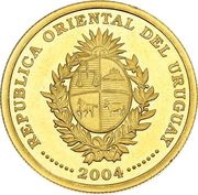 5000 Pesos Uruguayos World Cup obverse image