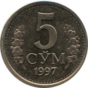 5 Soʻm reverse image