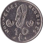 10 Francs, Vanuatu, 1967-1970 reverse image