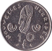 10 Francs IEOM, Vanuatu, 1973-1982 reverse image