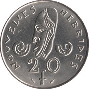 20 Francs IEOM, Vanuatu, 1973-1982 reverse image