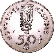 50 Francs, Vanuatu, 1972 reverse image