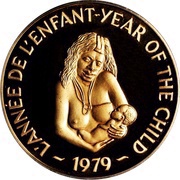 500 Francs International Year of the Child; Pattern reverse image