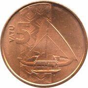 5 Vatu canoe reverse image