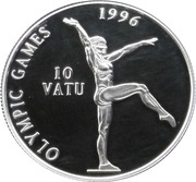 10 Vatu Olympic Games-Gymnast reverse image