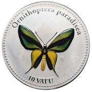 10 Vatu Ornithoptera Paradisea reverse image