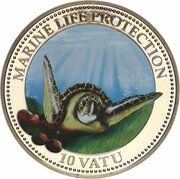 10 Vatu Turtle reverse image