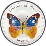 10 Vatu Libythea geoffroyi, Vanuatu, 2006 reverse image