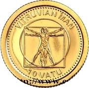 10 Vatu Vitruvian Man, Vanuatu, 2013 reverse image