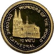 10 Vatu Cologne Cathedral, Vanuatu, 2014 reverse image