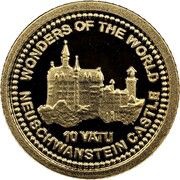 10 Vatu Neuschwanstein Castle reverse image