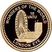 10 Vatu London Eye, Vanuatu, 2015 reverse image