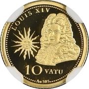 10 Vatu Louis XIV, Vanuatu, 2015 reverse image