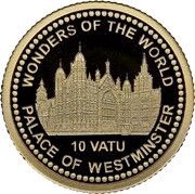 10 Vatu Palace of Westminster, Vanuatu, 2015-2016 reverse image