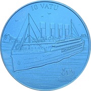 10 Vatu Titanic reverse image