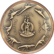 10 Vatu Tyrannosaurus Rex obverse image