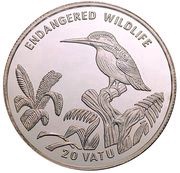 20 Vatu Kingfisher, Vanuatu, 1994 reverse image