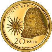 20 Vatu Louis XIV, Vanuatu, 2015 reverse image
