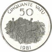 50 Vatu Independence; Silver, Vanuatu, 1981 reverse image